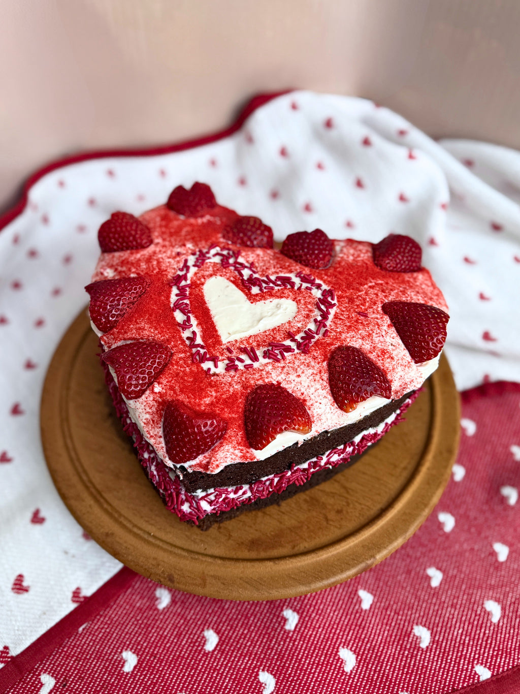 Heart Shaped Chocolate Cake