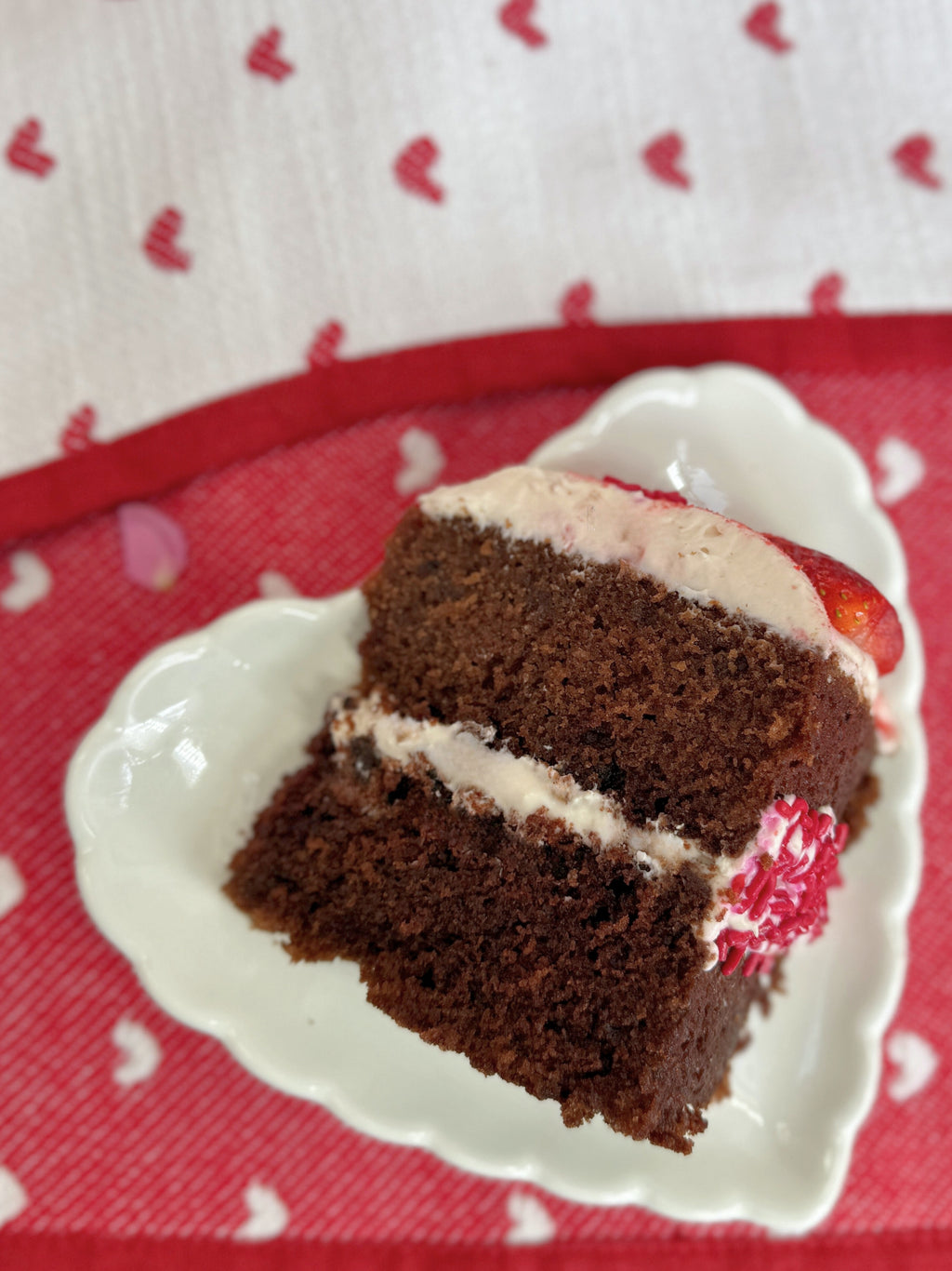 Heart Shaped Chocolate Cake